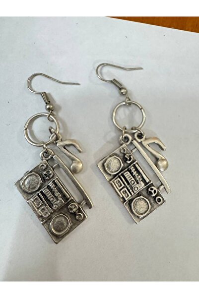 Yuchicly Dangle Metal Earrings with Radio and Musical Note Figures – Music-Th...