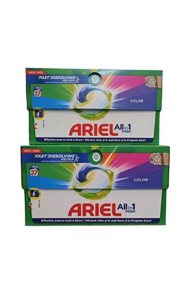 Ariel Laundry detergent capsules, All in 1 Pods Color, 74 pieces