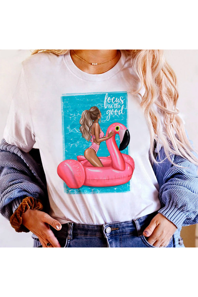 Kartier Tricou Dama Alb Focus on the good