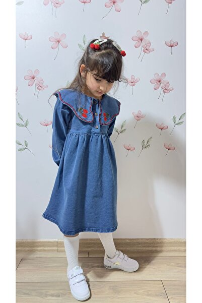 VOSVOSBABYSTORE ЧЕРВЕНА ДЖИНСОВА РОКЛЯ