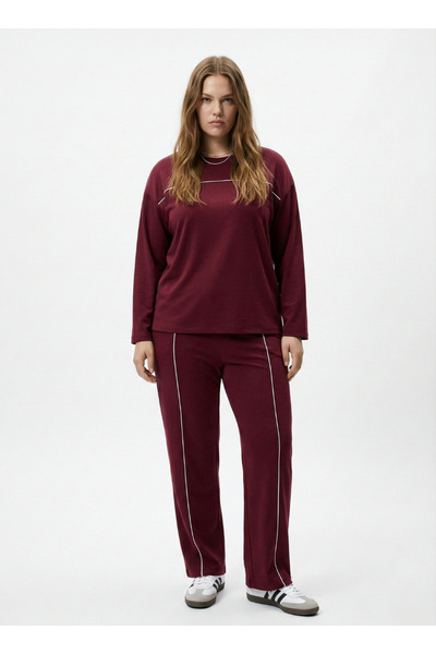 Mivoon Oşho Style Modal Single Jersey Ribbed Long Sleeve 2-Piece Bottom and T...