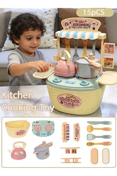 Generic 15-Piece Kitchen Cooking Toy, Realistic Kitchen Pretend Play Toy Set ...
