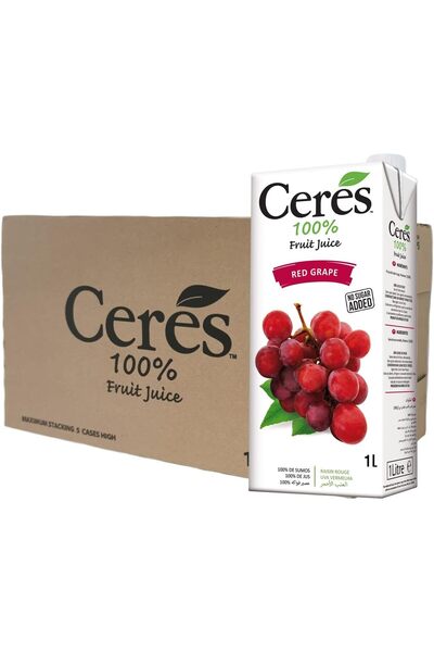 Ceres Red Grape Juice, 12 x 1 Liter