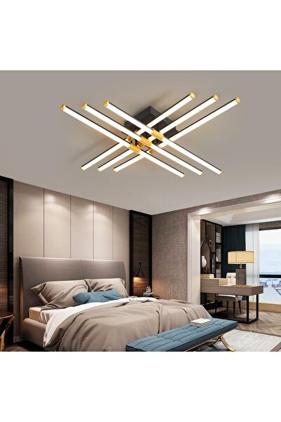 proled LED Chandelier with Remote Control 144W ACR-8069 Black, 6 Arms, Adjust...