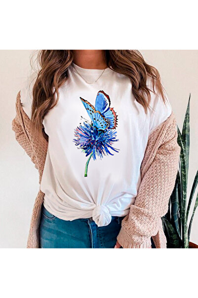 Kartier Tricou Dama Alb Magic butterfly