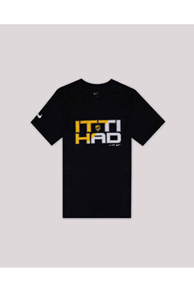 Ittihad تيشيرت نايكي كومباكت بشعار أصفر