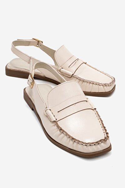 Zeynep Sıradağlı Clifton Women's Genuine Leather Sandals Beige