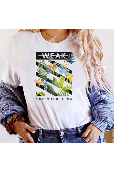 Kartier Tricou Dama Alb Weak The Wild King