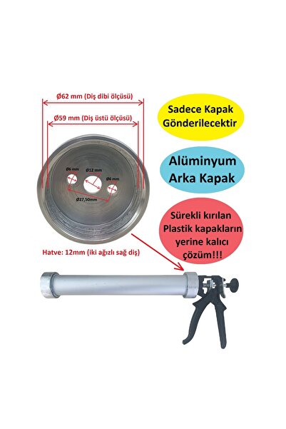 PB Poyraz Bioplast Sosis Silikon Tabancası Alüminyum Arka Kapak