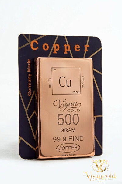 VİYANGOLD Yatırımlık bakır külçe 500 G %99.99 saflıkta