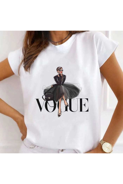 Kartier Tricou Dama Alb Vogue