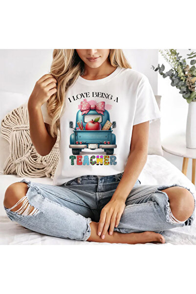 Kartier White Women's T-shirt I love being a teacher