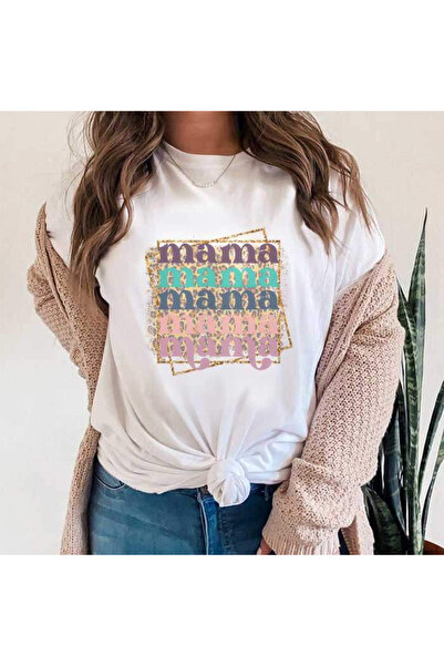 Kartier Tricou Dama Alb Glitter Mom