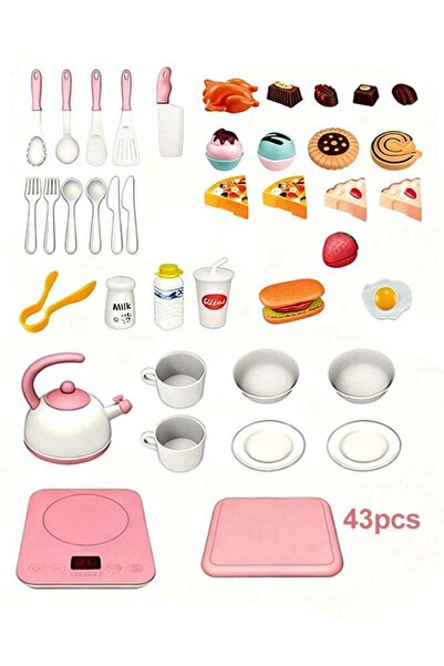 Generic 43Pcs Kids Kitchen Playset Chef Pretend Cooking Play Toy with Light a...