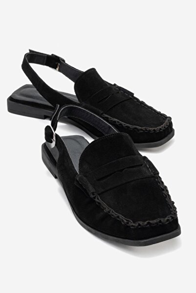 Zeynep Sıradağlı Clifton Women's Genuine Leather Sandals Black Suede