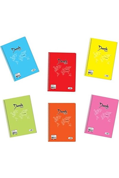 Umut Ticaret Dazzle Pp Cover A4 Spiral 96 Sheets Lined 12 Pack
