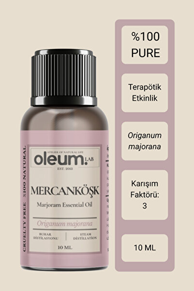 Oleum Lab Mercanköşk / Marjoram Uçucu Yağı 10 ML %100 Pure & Terapötik Etkili...