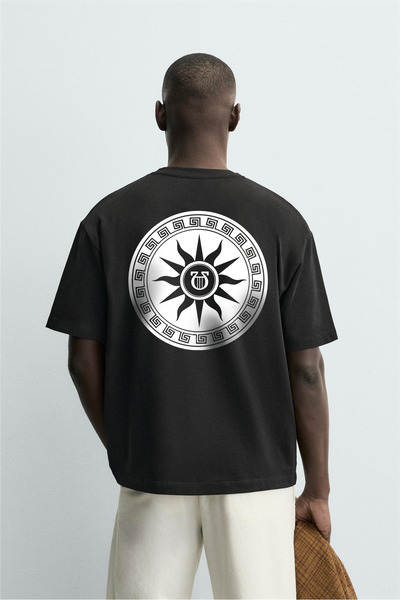 king brich Kingbrich Apollo Printed Oversize Fit Basic Men's T-Shirt