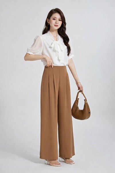 LaFont Women's trousers, soft fabric, wide-legged, elegant and feminine