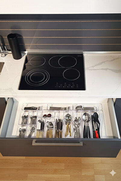 FIDUCIA Σετ 15 τεμαχίων Modular Organizer για κουτάλια - Διαφανής οργανωτής σ...