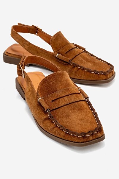 Zeynep Sıradağlı Clifton Women's Genuine Leather Sandals Tan Suede