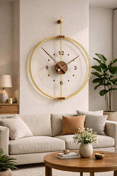 AGA KONSEPT GOLD Rosa Ceviz Rakamlı – Çift Çemberli (Büyük Boy 50 * 65 CM) Lü...