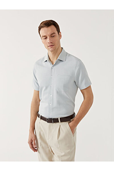 LC Waikiki Regular Fit Short Sleeve Dobby Men's Shirt