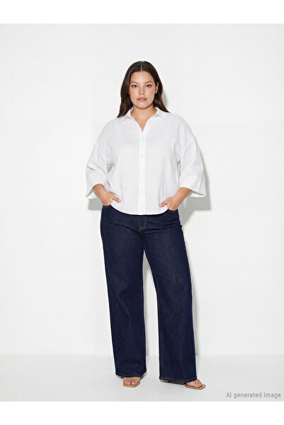 LC Waikiki Rmz Gi̇yi̇m Farkiyla Loose Fit Po Poplin Adın Gömlek