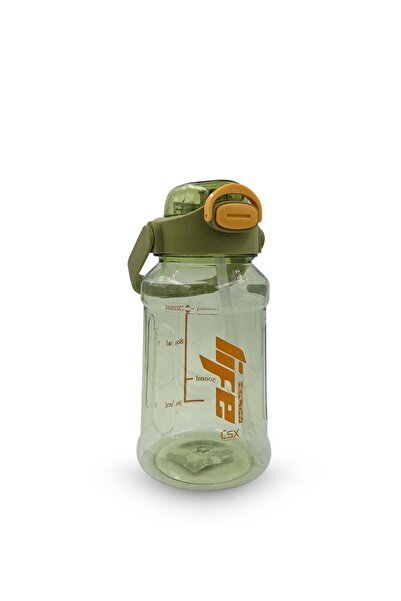 Generic Premium 1.5L Water Bottle with Orange Typography (Detachable Straw)