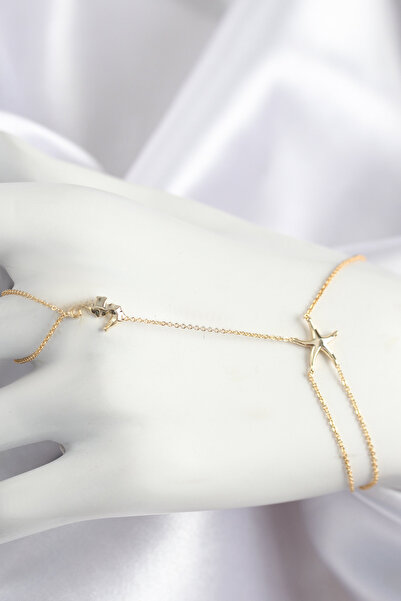 Skygo Brass Zircon Stone Sea Horse and Star Model Gold Color Shahmeran - Tj-S...