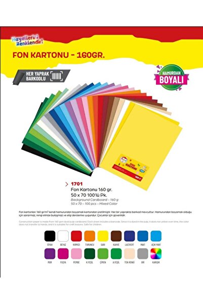 Mas Mileo Background Cardboard 160Gr 50X70 Pack of 100 White Painted Paper 1701