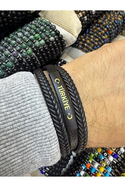 HER ŞEY NOTA www.herseynota.com Turkey Written Genuine Leather Braided Men's ...