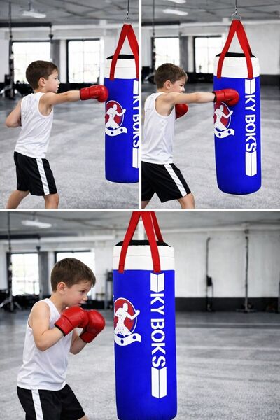 elite by seba ÇOCUK KUM TORBASI VE BOX ELDİVEN TAKIMI 6_12 YAŞ