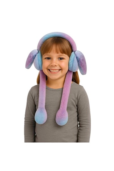 Toybox Girls Fluffy Bunny Ear Earmuffs, Ultra Soft Plush Long Tail Winter Ear...