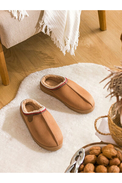 LC Waikiki Rmz Gi̇yi̇m Farkiyla Men's Furry Indoor Slippers