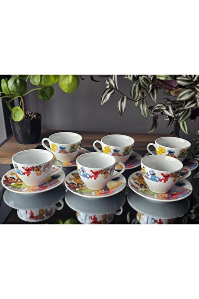Konyax 12 PARÇALIK ÇAY FİNCANI SUSAM SOKAĞI