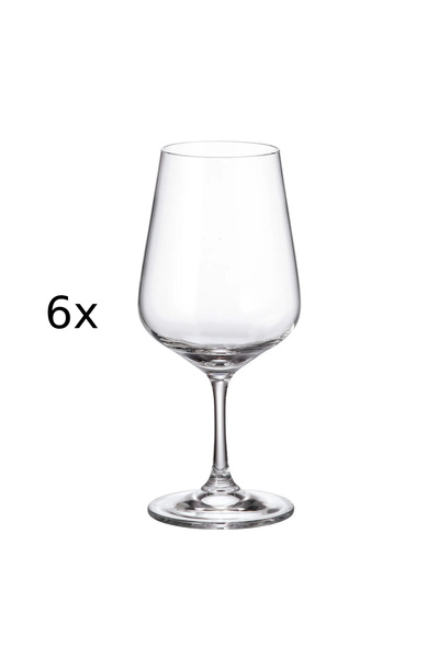 Bohemia Set of 6 Apus wine glasses, crystal glass, 460 ml