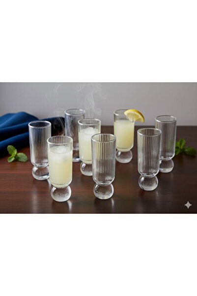 Generic طقم كاسات تقديم العصير والمشروبات بتصميم أنيق وعصري