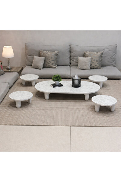 terndat طقم طاولات ارضي بيضاوي