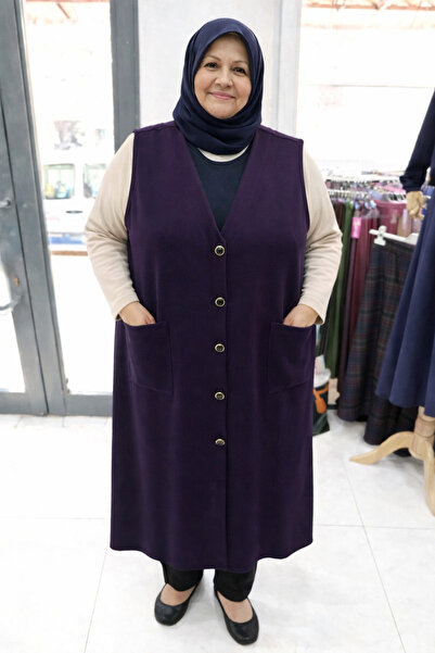 Elanur Büyük Beden Penye Anne Yeleği