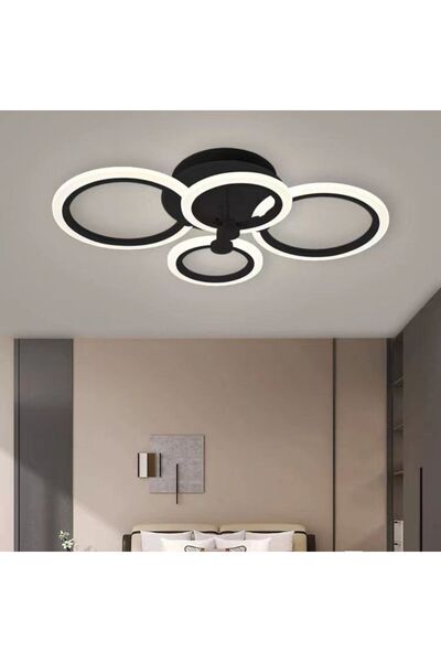 proled 72W Chandelier 5040Lm, Black, Remote Control and Three Types of Light