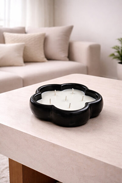 El Yapımı Taş Tozu Dekoratif Mum %100 Doğal Soya Wax Renk Seçenekli