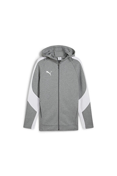 Puma Team Evostripe Hooded Men's Football Camping Jacket 65994733 Gray
