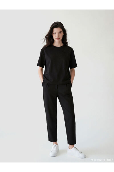 LC Waikiki Peak New Season Women's Pleated Sweatpants with Elastic Waist