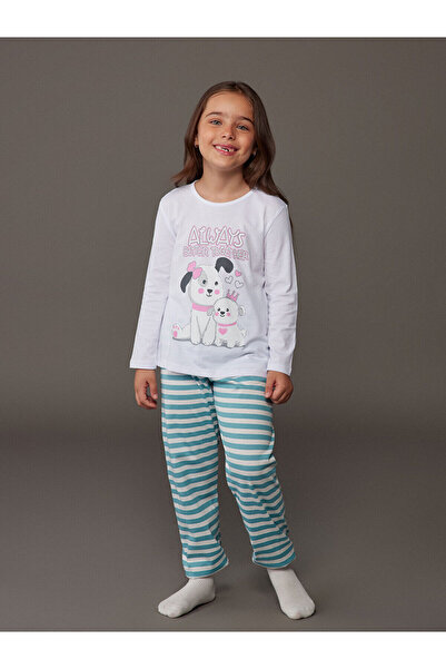 LC Waikiki Crew Neck Girl's Pajamas