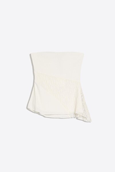 Bershka Dantelli asimetrik bandeau top