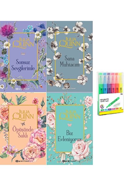 Epsilon Yayınevi Bridgerton Serisi Son 4 Kitap /Sonsuz Svg + Sana Mhtcım Öpşn...