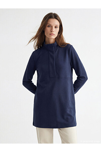 LC Waikiki Özmarka Νέα Σεζόν Γυναικεία Φούτερ Τουνίκ με Όρθιο Γιακά και Απαλή...