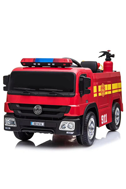 Leno Electric Fire Truck For Kids With Helmet And Water Cannon