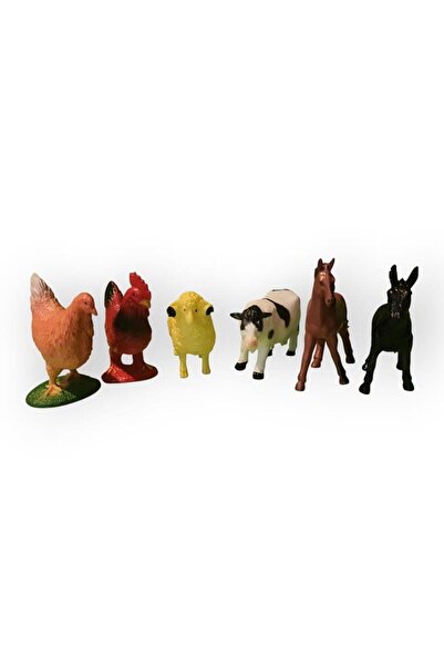 KIZILKAYA مجموعة مجسمات حيوانات المزرعة المكونة من 6 قطع